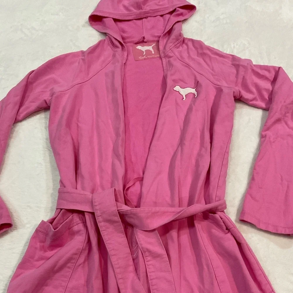 Rare Vintage PINK Victoria's Secret Pink Hooded Robe